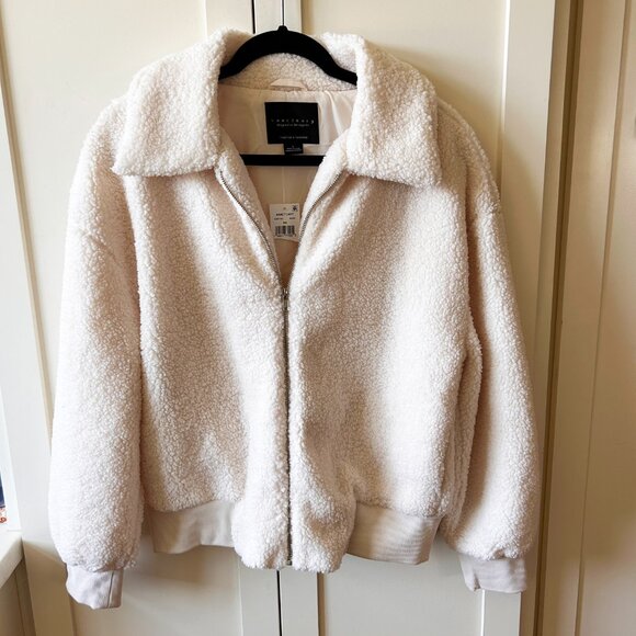 NWT Sanctuary Women's Tori Faux-Fur Long-Sleeve Jacket Size Large - Picture 2 of 7